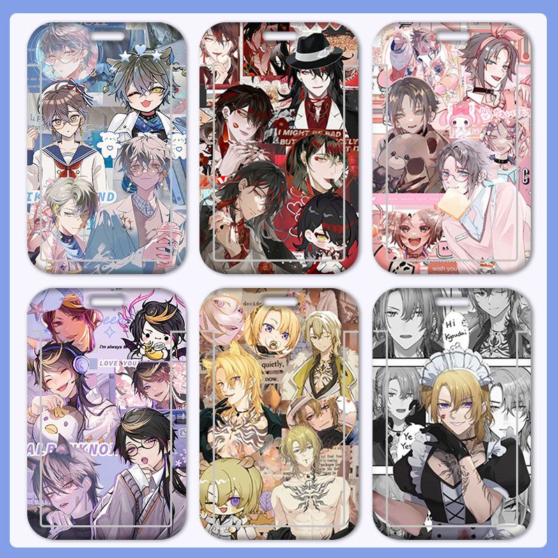 vox彩虹社Luxiem学生校园卡套Mysta饭卡校牌公交卡卡套带挂绳ike