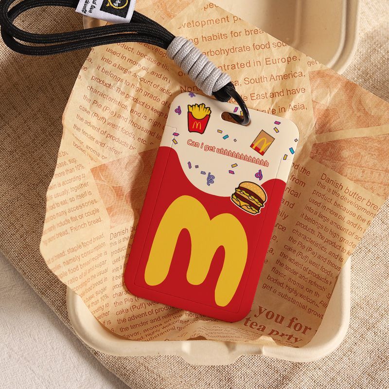 高颜值麦当劳食堂饭卡套银行卡保护套复古高级电动车钥匙卡可定制