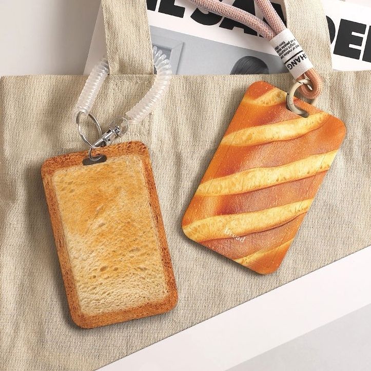 原创吐司学生饭卡公交卡套校园工作证件挂绳ins个性门禁卡可定制