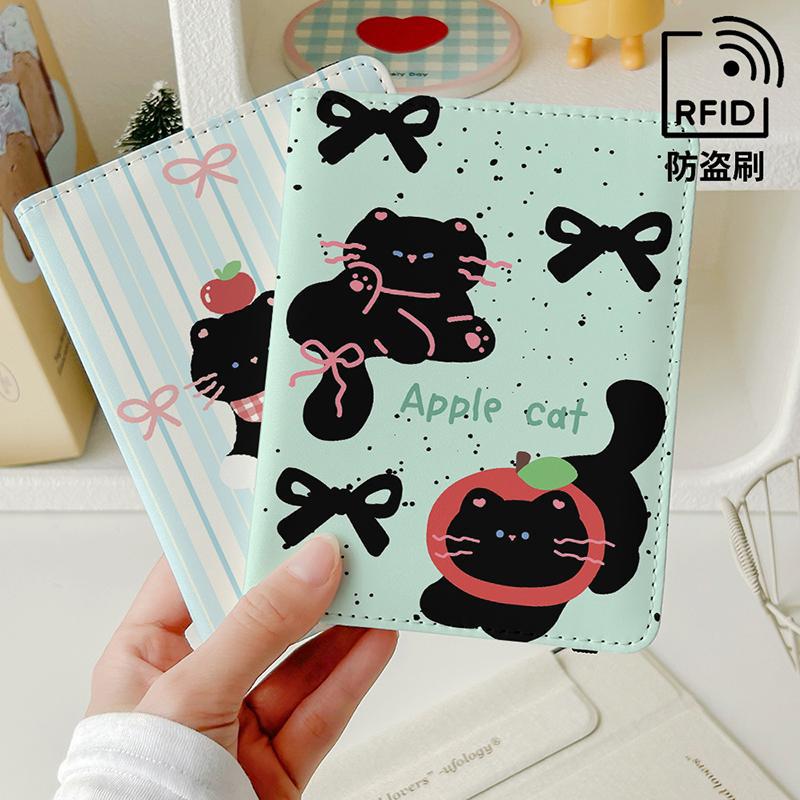 ins小猫卡通可爱护照夹证件包保
