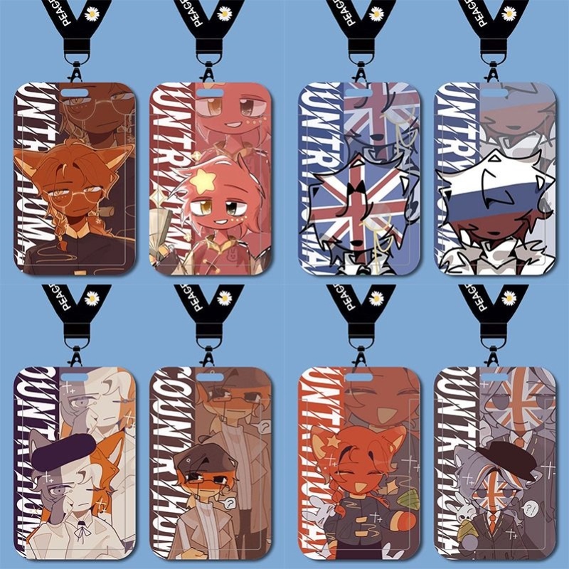 countryhumans原创五常国拟ch周边卡套瓷美英法俄校牌饭卡公交卡H定制证件套员工工牌出入证厂牌门禁卡挂脖