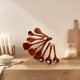 平底锅铲子和炒菜锅产子厨房长柄菜木锅铲木制不粘锅专用木铲实木