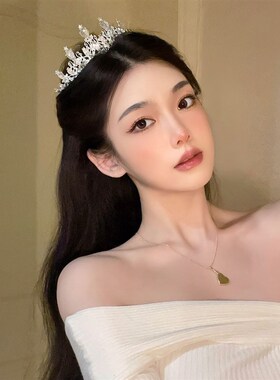 新品水晶皇冠头饰公主高端大气生日女神头冠女生十八岁Y成人礼18
