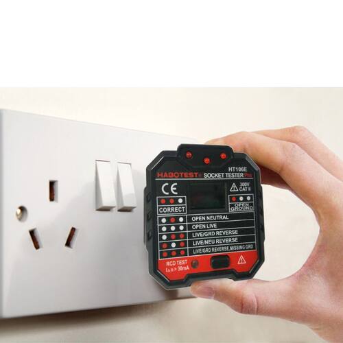 新品HT106 Digital Diosplay Plug in Socket Voltage Outlet Tes