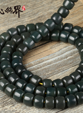 极速童心饰d界精挑风化绿色阴皮菩提根陈籽菩提子手串手链原籽108