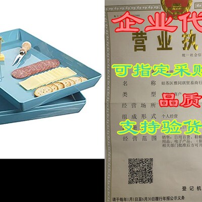 新品Avantd 15 x 10 Plastic Serving Tray  set of 3 Ocean Blu