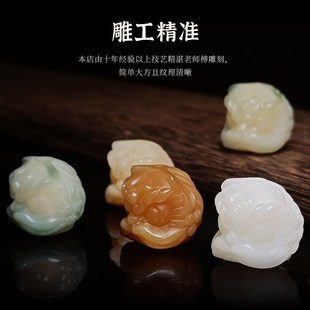 极速手工雕刻象牙果小醒狮挂件单颗手工DIMY饰品星月菩提配饰隔珠