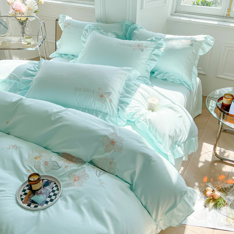 极速四件套全棉公主风少女心x三件套小清新被单被套床笠学生宿舍3