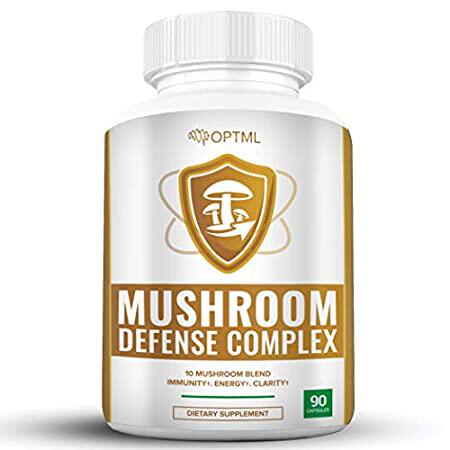 新品OPTML Mushroom Defenuse Complex, 10 Mushroom Blend, Ene