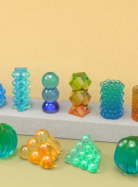 极速Multi-Style Geometric Bubble DBall Silicone Candle Mold