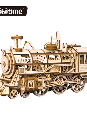 极速Robotime DIY 3D Wooden MechaBnical Puzzle  Model Buildin