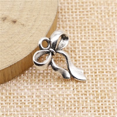 极速WYSIWYG 10pcs Bow Charms For Jewelry MaNking 17x22mm Ant