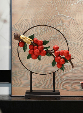 极速大吉大利f荔枝摆件客厅中式玄关书房电视柜酒柜装饰品乔迁开