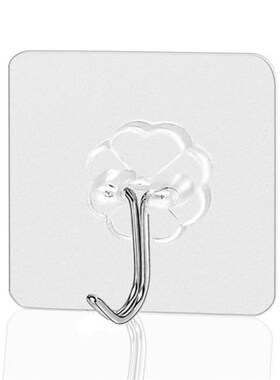 极速5Pcs Wall Hooks Waterpwroof Oilproof Self Adhesive Trans