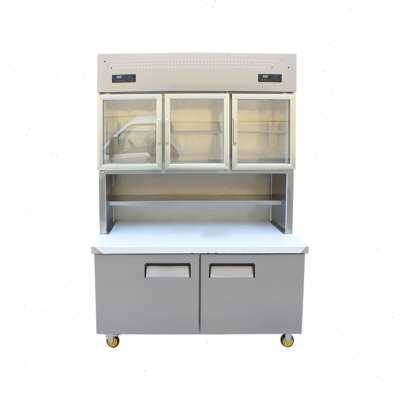 新品超市冷藏冷冻子母柜便利店双温展示J冷柜上冷藏下冷冻冰柜饮