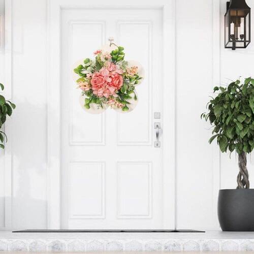 极速Rose Plank Wreath Doors Spring Summer NFront Door Wreath
