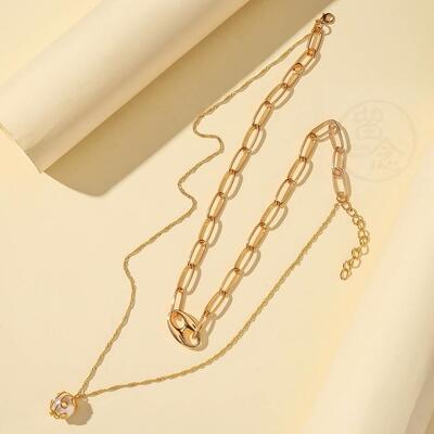 极速-Fashion new personality piBg nose collarbone necklace d