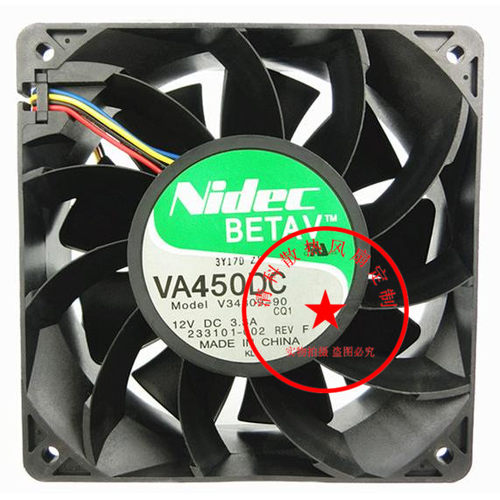 新品Nidec VA450DC V34809-90 12V 3.I3A 12CM 12038 大风量高转