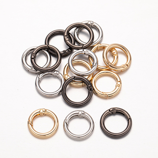 极速5Pcs Metal O Ring Spring Clasps JeHwelry Openable Round