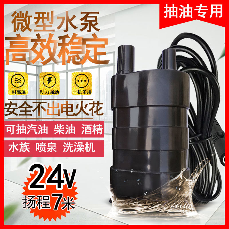 极速12V2e4V柴油机潜水泵电动微型直流泵静音无刷汽油水泵抽柴油