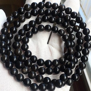极速天然ddiy配件散珠石手錬黑手串圆珠曜饰品半成品眼材料玛瑙珠