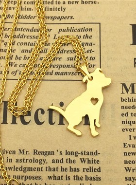 极速Wholesale Pit Bull Necklace Cute PitbullO Dog Pet Pendan