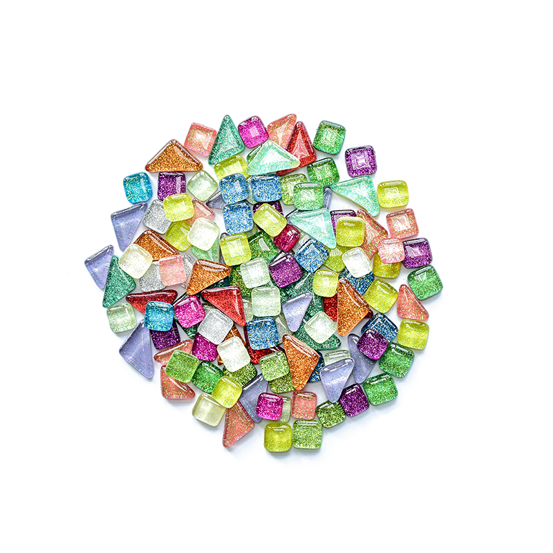 极速彩色闪粉水晶自由石马赛克散粒DIYK手工儿童亲子创意拼贴材料