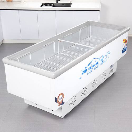 新品冰柜商用大容量卧式冷藏x保鲜冷冻两用展示柜单温岛柜冷柜冰