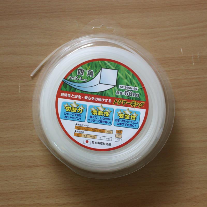 极速四角螺旋打草绳割草2.4wmm方形 椭圆螺旋揹负式割灌机割草机