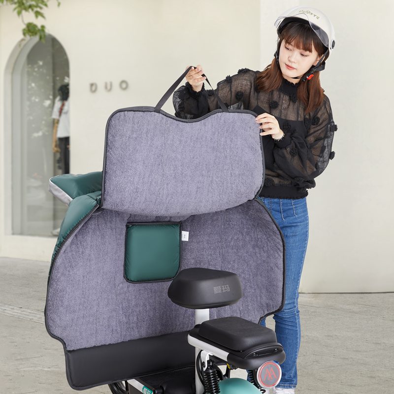 极速电动车挡风被l冬季款加绒加厚防风罩女电瓶摩托车防水防寒保