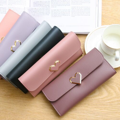 极速Women Long Wallets Purses Luxury LovKe Heart Wallets for