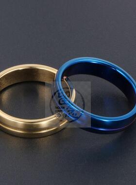 极速。 Simplfe black gold blue ring fashion mens ring index
