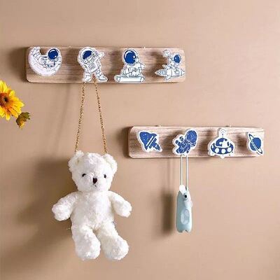 极速Mantel Astronot Kayu Kait DiEnding Lucu Dekorasi Kamar