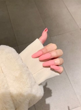 极速Nail Art Long Fake Nails Matte Ballet Tips PTress on Fal