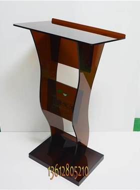 极速高端讲台亚克力演r讲台司仪台收银台接待台迎宾台会议奢华