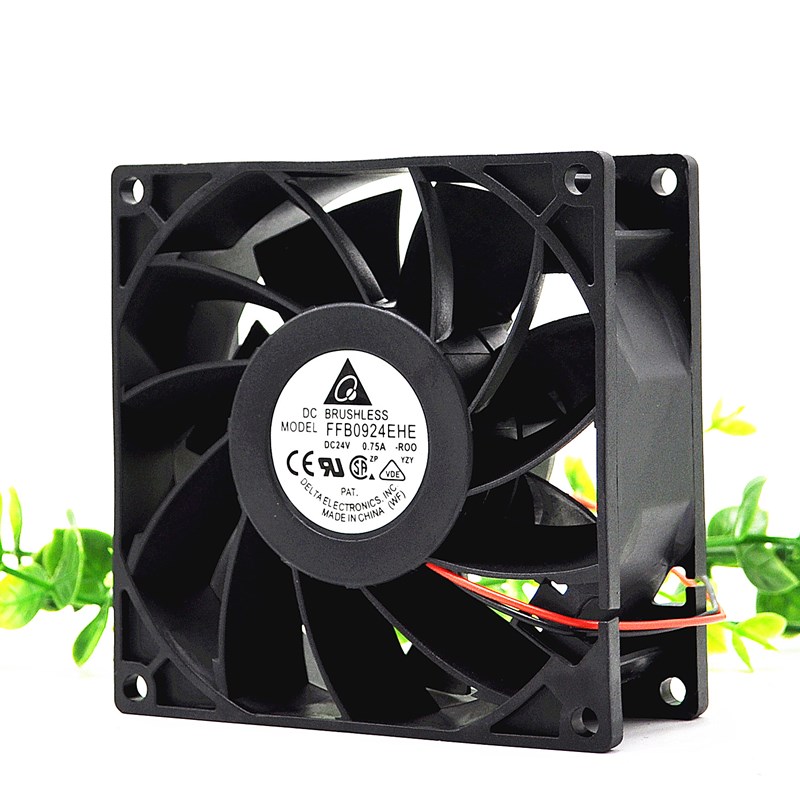 新品原装台达 FFB0924EHE 24V 0.75A 9038 9CM 三针大.风量变频器