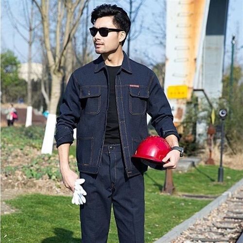 极速焊工工作服男防烫阻燃u劳保工作纯棉牛仔围裙男耐磨电焊工作