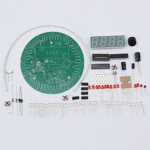 极速DIY Keit 60 Seconds Rotating Clock DIY Kit Electronic Al