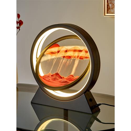 极速2022新款网红流沙灯创意流C沙画摆件沙漏办公室客厅电视柜酒