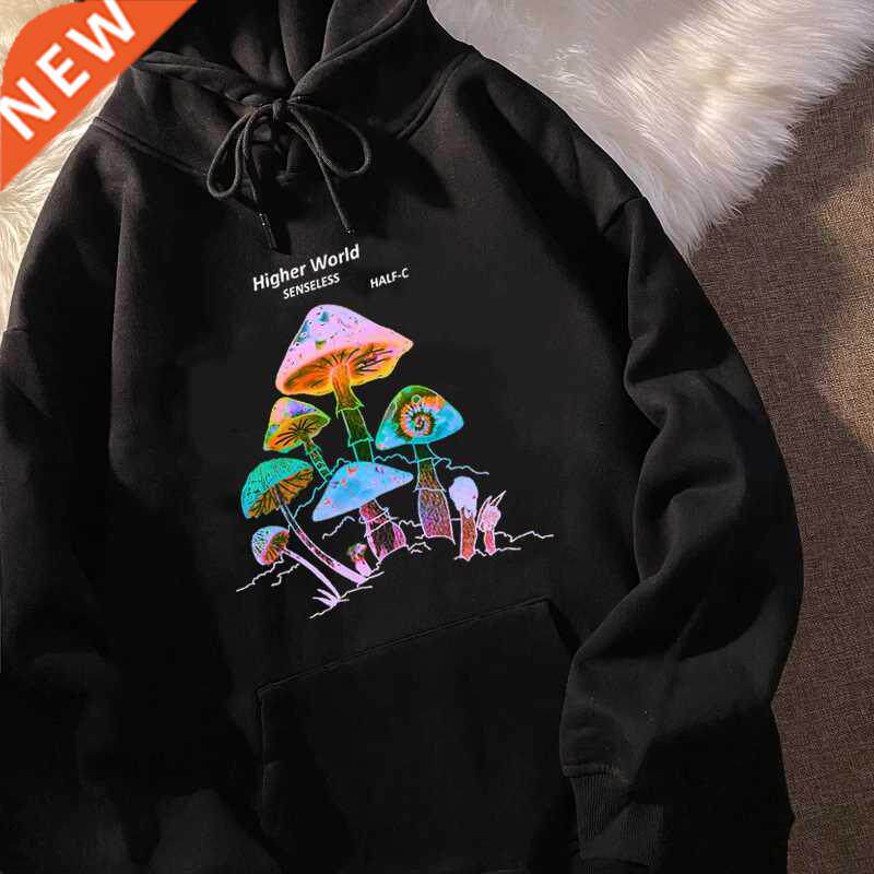 新品Womens hblouse Cute Colorful Mushroom Print Korean Fash