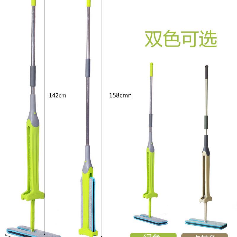 极速202d3新款双面免手洗免手沾懒人拖把不锈钢平托海绵吸水拖把