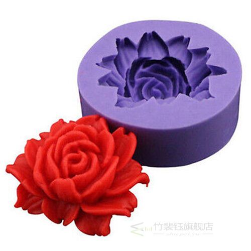 极速3D Rose Flower Silicone Mold DFondant Cake Decorating Ch