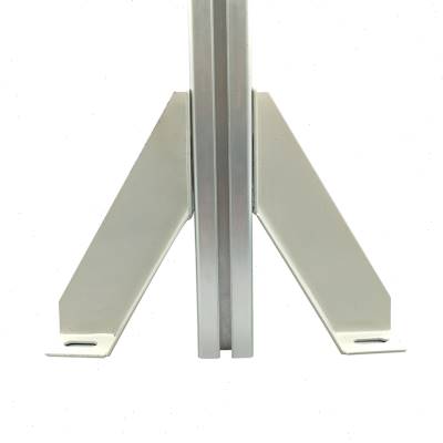 极速工业铝挤型材料配件连u接件黑色斜地脚支撑围栏固定4045