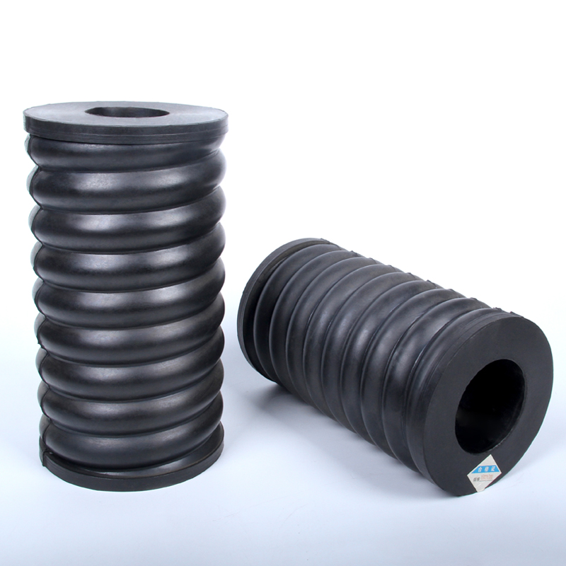 极速橡胶复d合弹簧大型振动筛螺纹减震弹簧矿筛橡胶缓冲柱内加钢