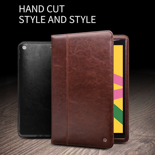 极速QIALINO Genuine Leather Flip CasGe for Apple iPad 10.2 i
