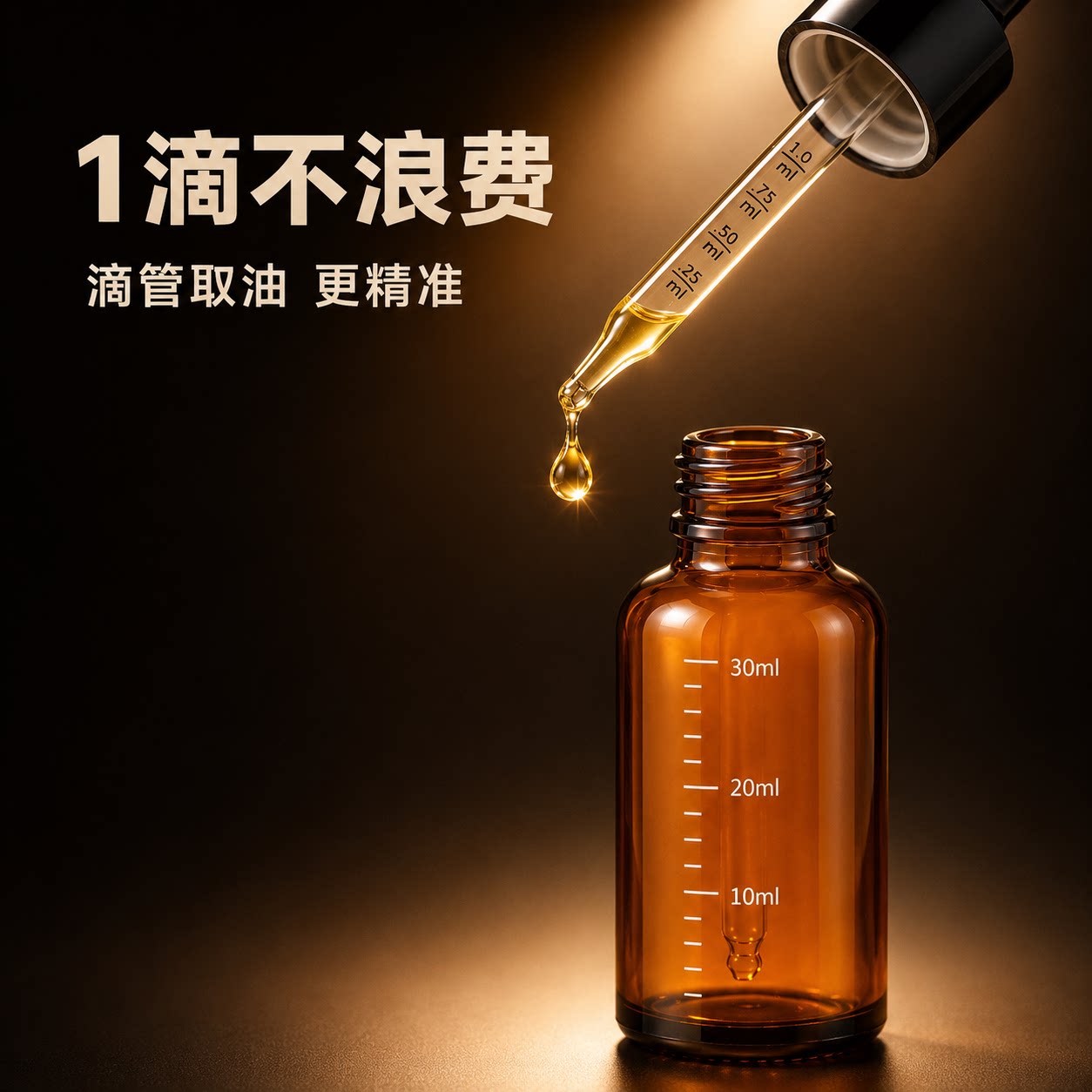 婴儿辅食油滴管分装瓶核桃油茶油玻璃小空瓶宝宝家用备用小瓶装款
