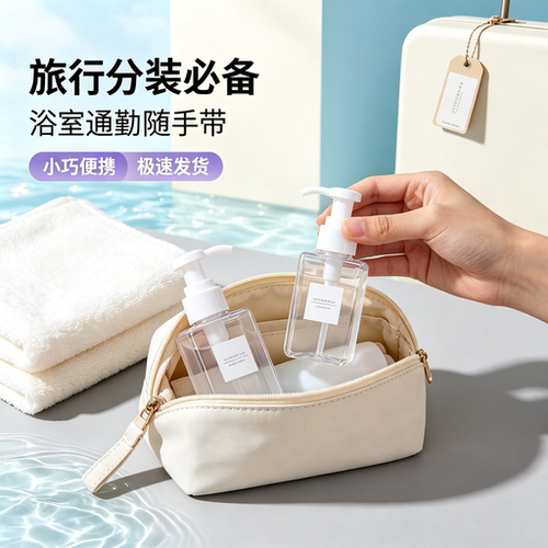 日系简约分装瓶旅行洗护按压空瓶