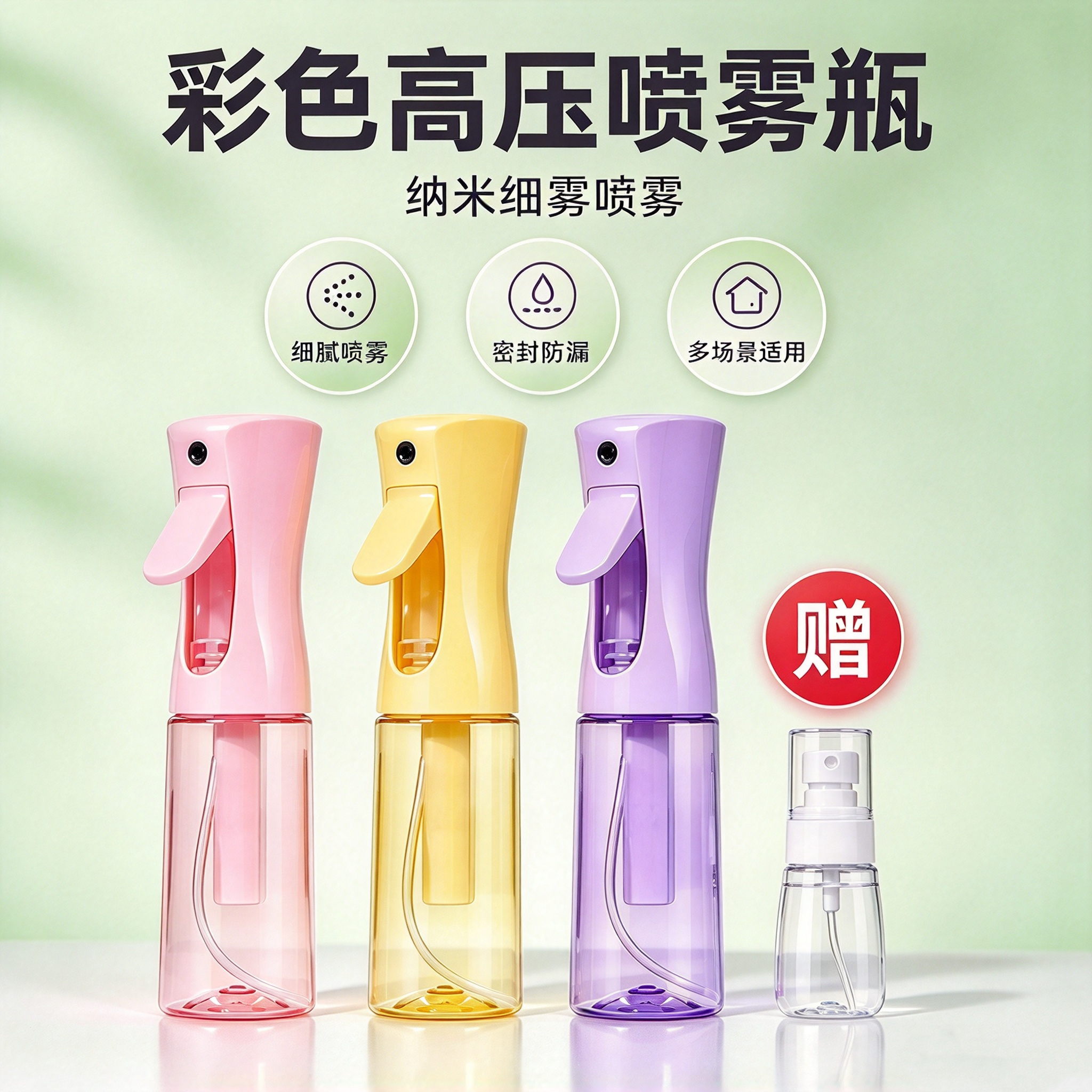 高压纳米喷雾瓶酒精消毒液喷壶超细雾美发分装空瓶补水专用小喷瓶