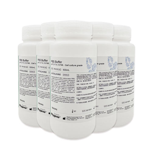 PBS缓冲液 pH7.2-7.4 磷酸盐缓冲液 0.01M 细胞培养级 500ML 科研