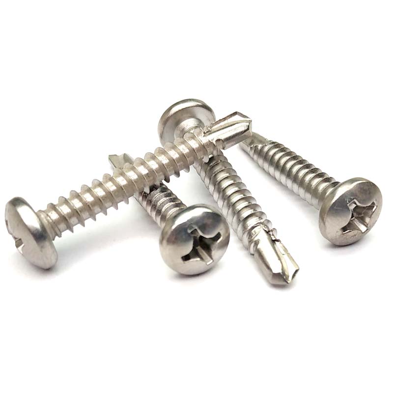 410不锈钢盘头圆头十字钻尾螺丝钉自攻自钻燕H尾钉M3.5M3.9M4.2M4